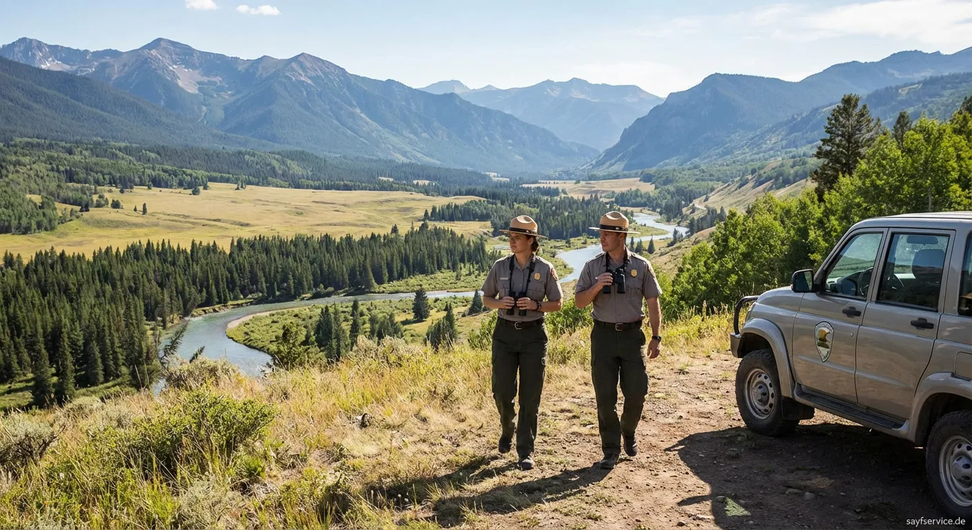 Nationalpark-Sicherheitsdienste im Einsatz